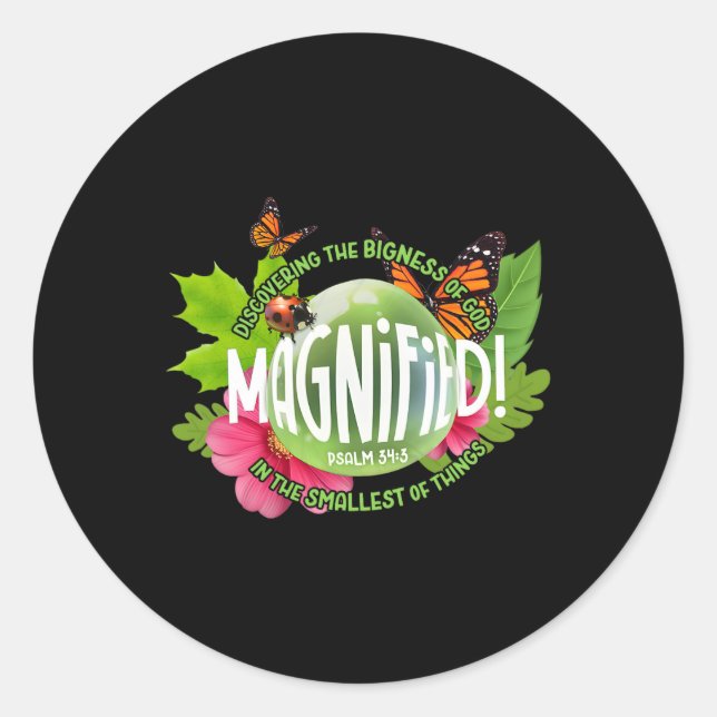 Sticker Rond Aventure Vbs 2 des plus petits insectes grossis à  (Devant)