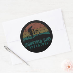 Sticker Rond Aventure VTT Vintage - Cyclisme sur Montagne