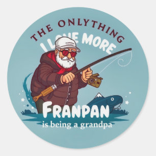 Sticker Rond Aventures de pêche avec grand-père