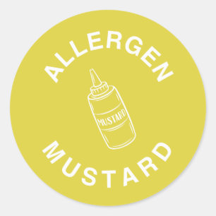 Sticker Rond Avertissement d'allergie alimentaire « Contient de