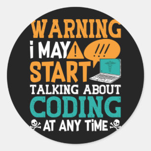 Sticker Rond Avertissement de code Médicale Je peux commencer à