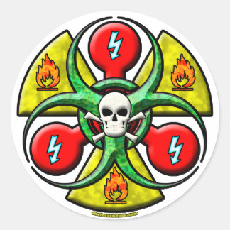 Sticker Rond Avertissement de danger extrême