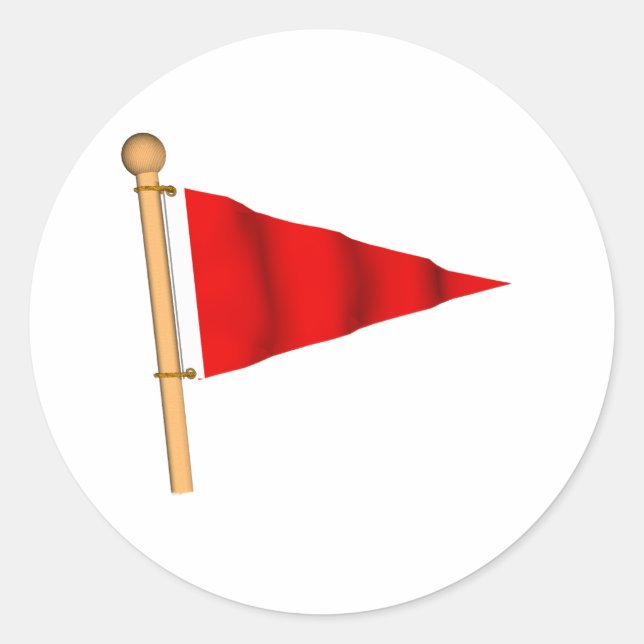 Sticker Rond Avertissement de petite taille (Devant)