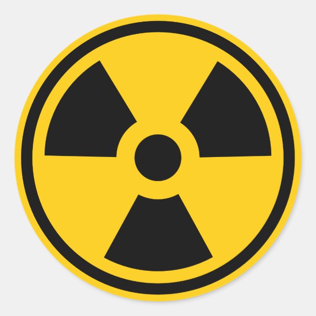 Sticker Rond Avertissement de radioactivité (Devant)