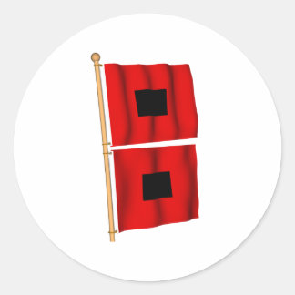 Sticker Rond Avertissement d'ouragan