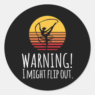 Sticker Rond Avertissement Je pourrais perdre la tête Cadeaux d