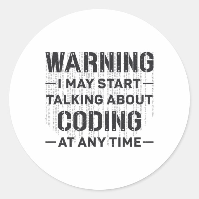 Sticker Rond Avertissement Médicale Coder Je Peux Commencer À C (Devant)