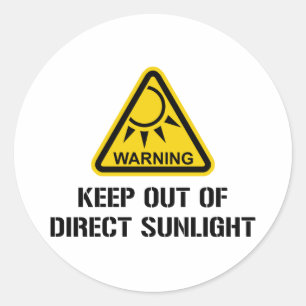 Sticker Rond AVERTISSEMENT - Ne pas entrer dans la lumière dire