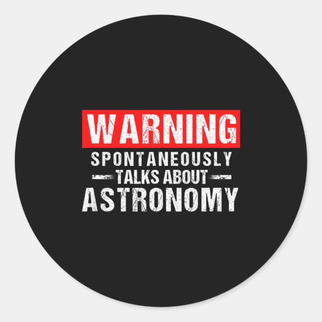 Sticker Rond Avertissement Sntanément Parle de l'enseignant d'a (Devant)