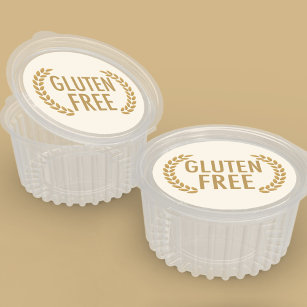 Sticker Rond Avertissement sur l'allergie alimentaire sans glut