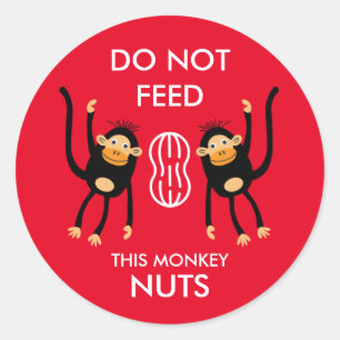 Sticker Rond Avertissement sur l'allergie des enfants