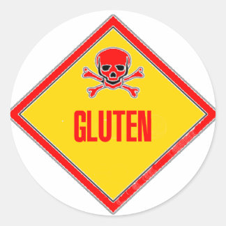 Sticker Rond Avertissement sur le gluten