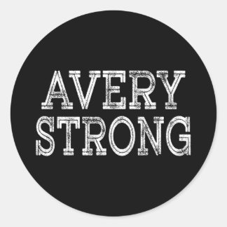 Sticker Rond Avery strong squad family reunion last name team 