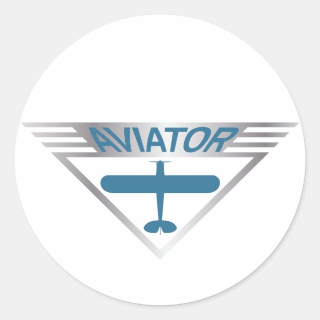 Sticker Rond Aviateur (Devant)