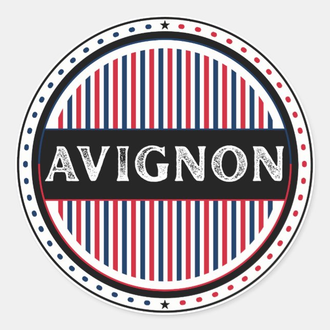 Sticker Rond Avignon City Pride Emblem – French Identity (Devant)
