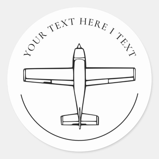 Sticker Rond Avion (Devant)