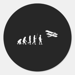 Sticker Rond Avion