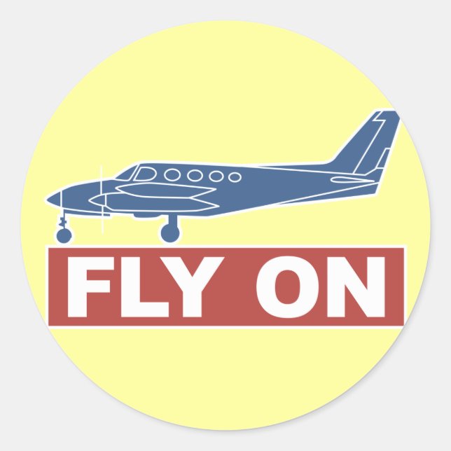 Sticker Rond Avion - Avion (Devant)
