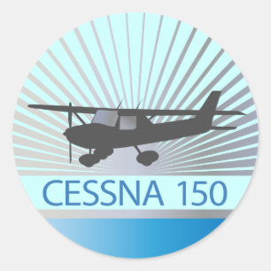 Sticker Rond Avion de Cessna 150