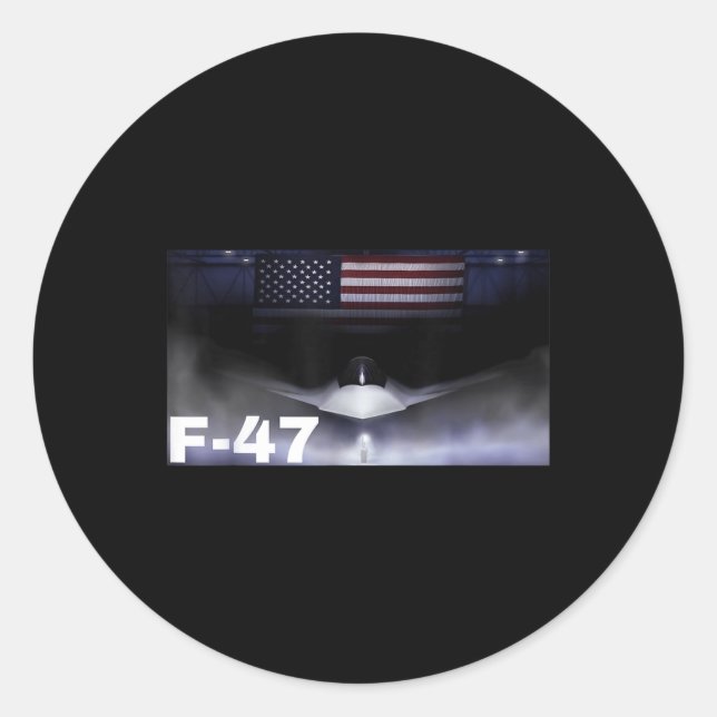 Sticker Rond Avion de chasse F47 Jet F-47 Jet (Devant)