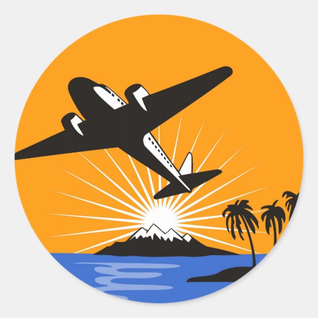 Sticker Rond avion d'hélice avion avion vol (Devant)