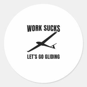 Sticker Rond Avion   Glider Aviation Soaring Glifts