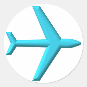 Sticker Rond Avion/Jet