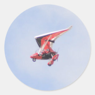 Sticker Rond Avion Microlight