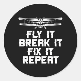 Sticker Rond Avion Pilote De Volet Contrôlé Rc Plans Modèle Rc