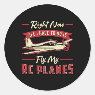 Sticker Rond Avion RC Avion Pilote Vol Mon Avion RC Avions