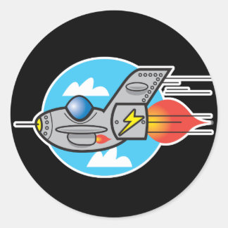 Sticker Rond avion rétro