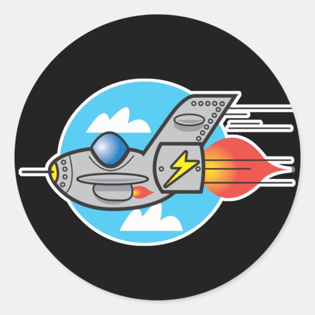 Sticker Rond avion rétro (Devant)