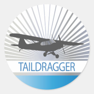 Sticker Rond Avion Taildragger
