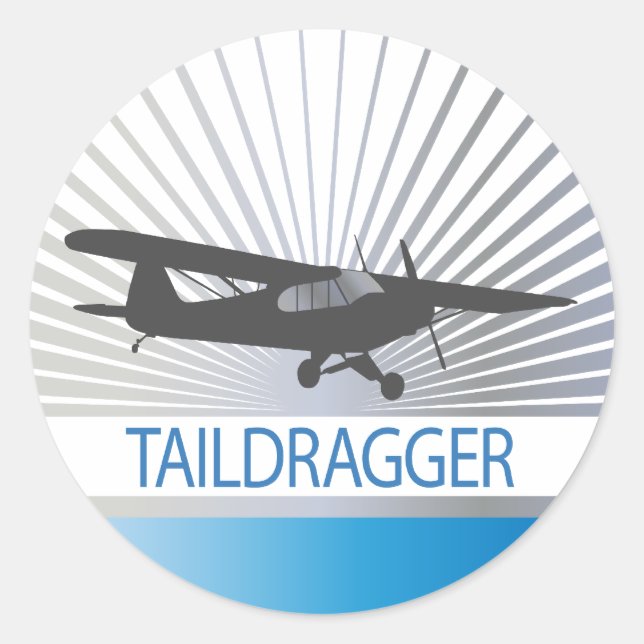 Sticker Rond Avion Taildragger (Devant)