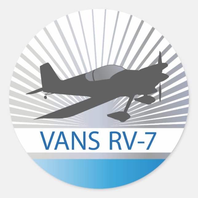 Sticker Rond Avion Vans RV-7 (Devant)