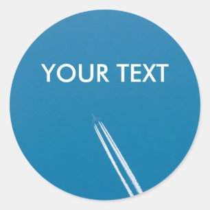 Sticker Rond Avion volant