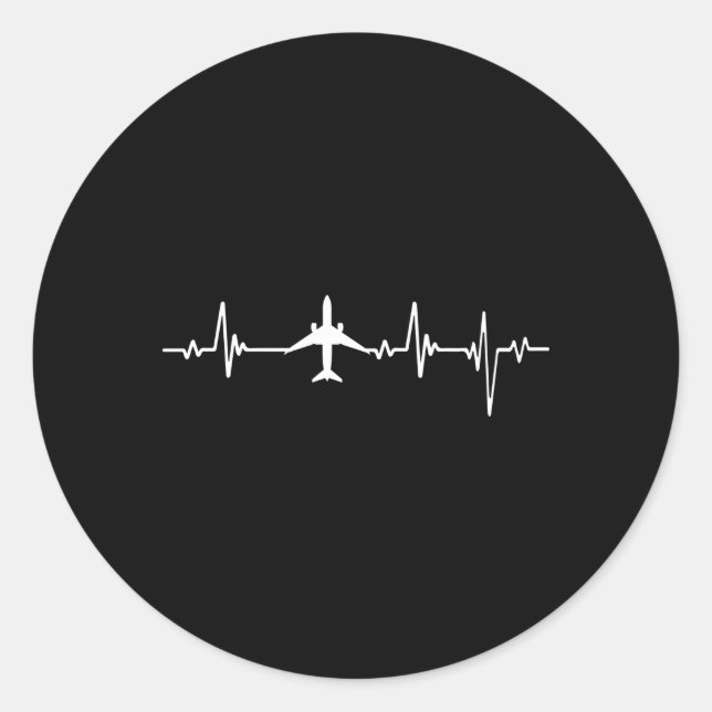 Sticker Rond Avion volant Hebeat (Devant)