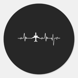 Sticker Rond Avion volant Hebeat