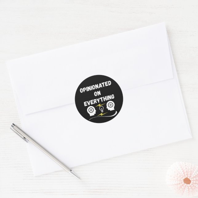 Sticker Rond Avis Sur Tout (Enveloppe)