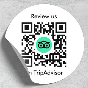 Sticker Rond Avis Tripadvisor   Business Review QR Code