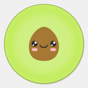 Sticker Rond Avocado