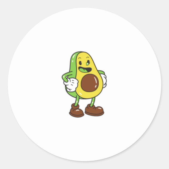 Sticker Rond Avocado (Devant)