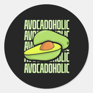 Sticker Rond Avocado Fruit Food