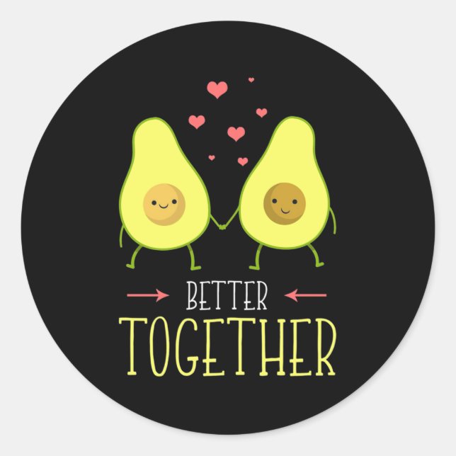 Sticker Rond Avocado Mieux Ensemble (Devant)