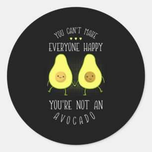 Sticker Rond Avocado Peut Rendre Tout Le Monde Heureux