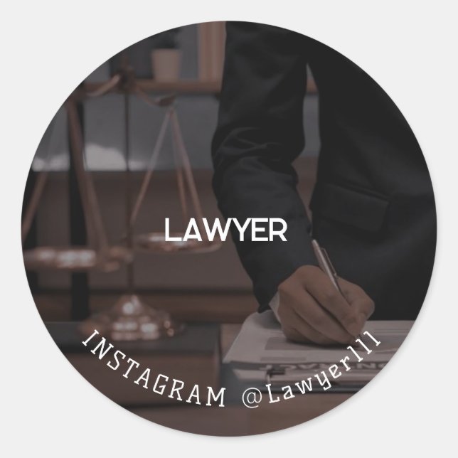 Sticker Rond Avocat (Devant)
