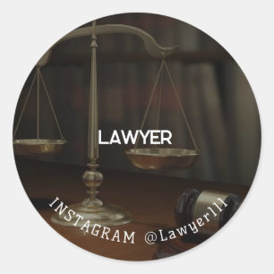 Sticker Rond Avocat