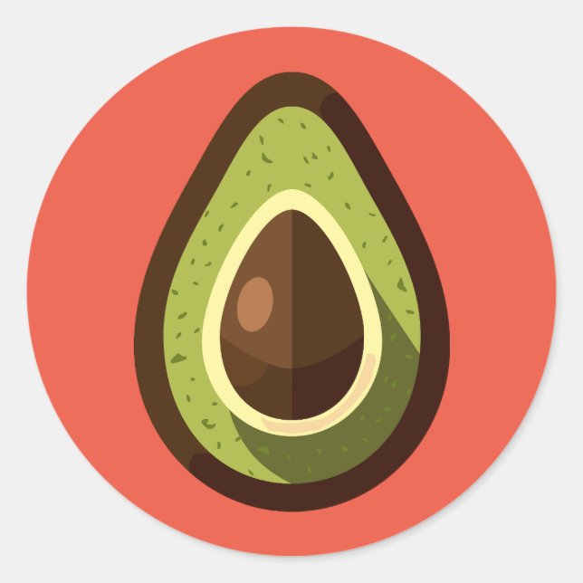 Sticker Rond avocat (Devant)