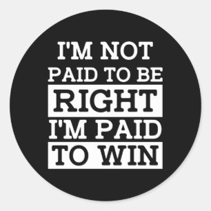 Sticker Rond Avocat Avocat Barrister Law Diplômé Je Suis Payé À