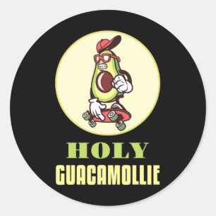 Sticker Rond Avocat de skateboard drôle Skateur cool Skateboard